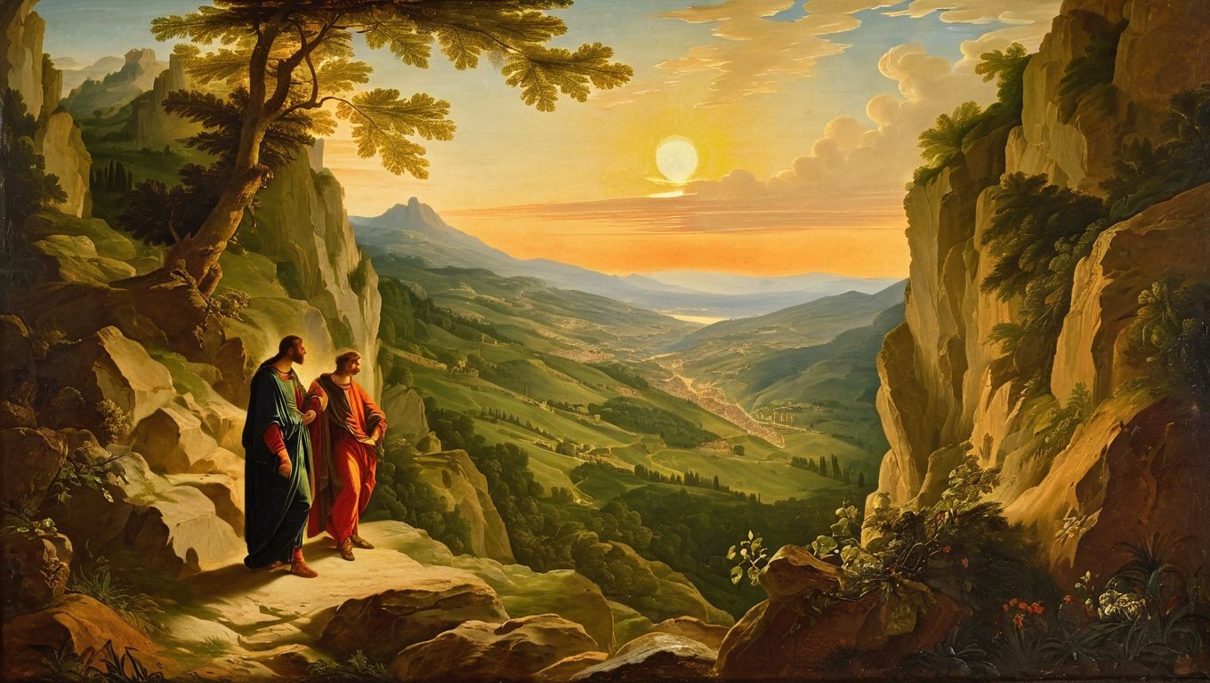 Virgil and Dante discover the Valley of Princes, a metaphorical 'womb' on the journey up the mountain